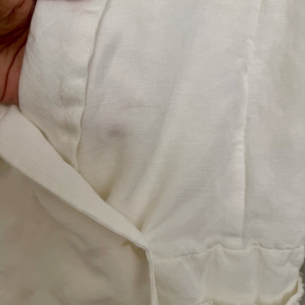 Show Me Your Mumu Escape Blazer Romper White Linen Rayon Blend Size XS - Picture 8 of 10